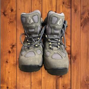 Vasque Gore-Tex XCR Vibram Sole Sage Green Gray Leather Hiking Boots Size 6.5